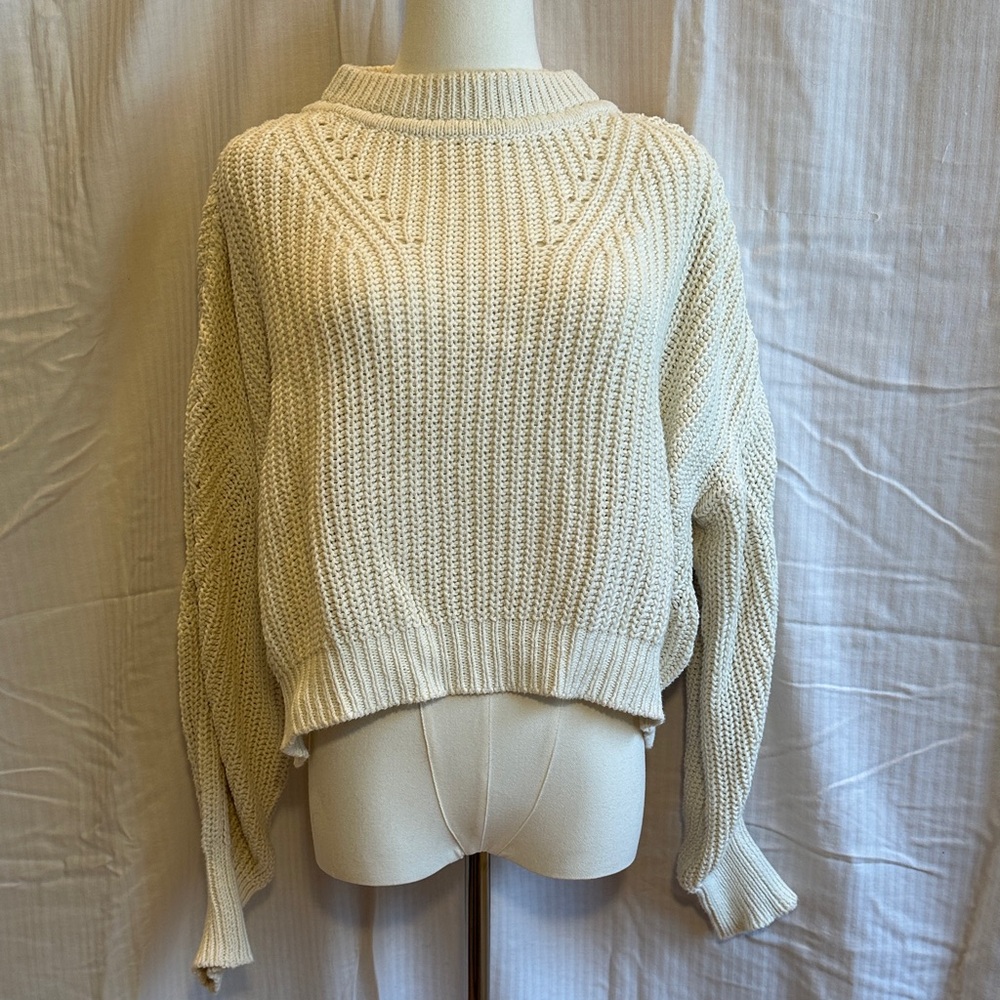 La Ligne Cream Crew Neck Sweater